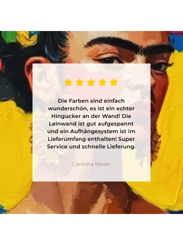 MuchoWow Leinwand Bilder Gelb