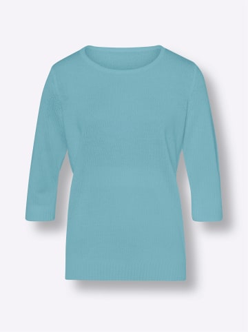 Sieh an! Rundhals-Pullover in aquamarin