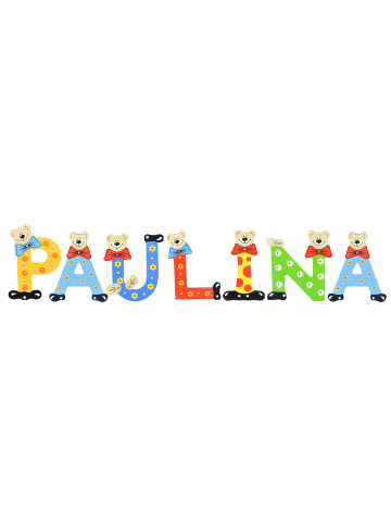 Playshoes Deko-Buchstaben "PAULINA" in bunt