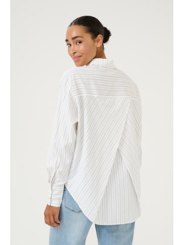 Kaffe Langarm - Hemd KAtara in White W. Grey Stripe