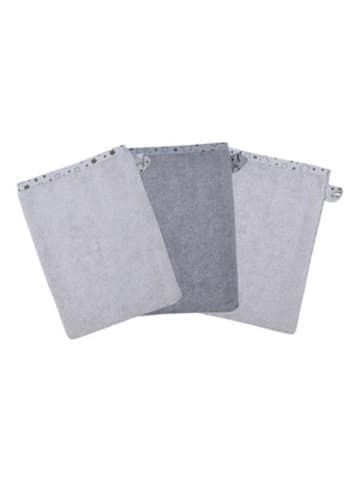 Wörner 3er-Pack Waschlappen 15x21 cm in Grau