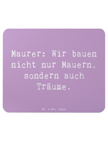 Mr. & Mrs. Panda Mousepad Spruch Maurer Träume mit Spruch in Lavendeltraum