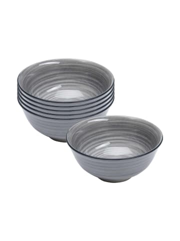 Ritzenhoff & Breker 6er Set Müslischalen Sendai Wirbel ø 15,5 cm in grau