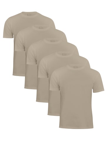 Cotton Prime® 5er Pack T-Shirt O-Neck - Tee in Beige