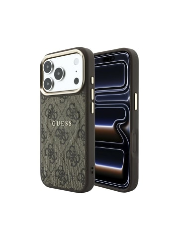 Guess Guess Embossed 4G kompatibel mit iPhone 18 Pro Max und 17 Pro in Braun