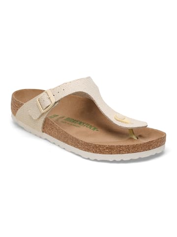Birkenstock Pantolette Gizeh Textiel in Eggshell
