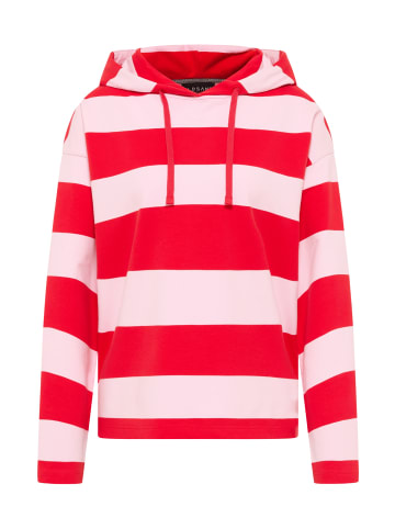 ELBSAND Hoodie  in Barberry + Soft Rose STRIPE