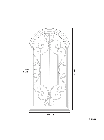 Beliani Wandspiegel CAMPEL in Weiß - (W) 49 x (H) 97 x (L) 5 cm