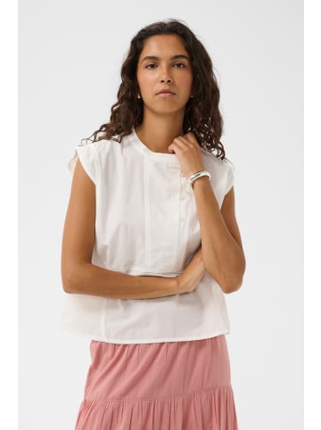 Soaked in Luxury Kurzarm-Bluse SLAlmeda Gerade Passform in Broken White