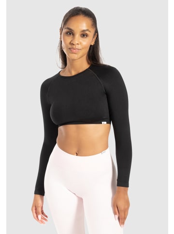 SMILODOX Crop Longsleeve Bethy Seamless in Schwarz