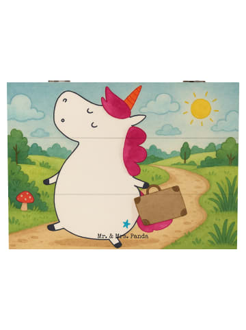 Mr. & Mrs. Panda Holzkiste Einhorn Koffer Design ohne Spruch in Weiß