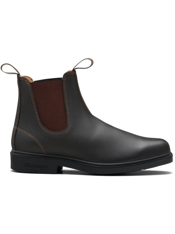 Blundstone Chelsea Boot "#067 Stout Brown Leather With Lining (Dress)" in Braun