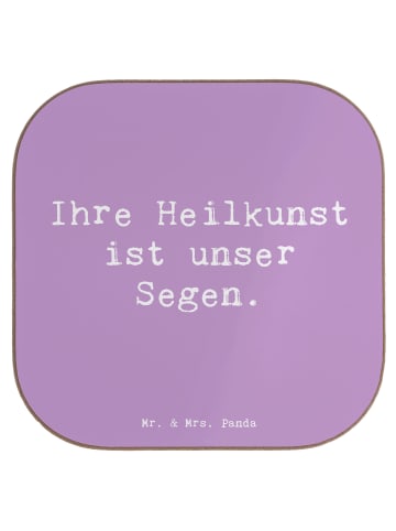 Mr. & Mrs. Panda Untersetzer Spruch Arzt Segen mit Spruch in Lavendeltraum