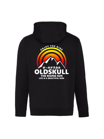 OLDSKULL Sweatjacke Retro Rising Sun in Black