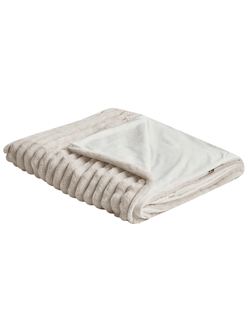 Beliani Tagesdecke RAKYA in Beige - (W) 200 x (H) 1 x (L) 220 cm