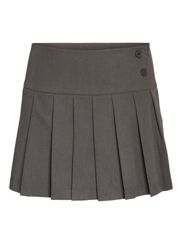 Noisy may Rock Mini-Länge Mid Waist Knopfdetail in Grau-3