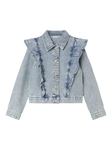 name it Jeansjacke in Light Blue Bleached Denim