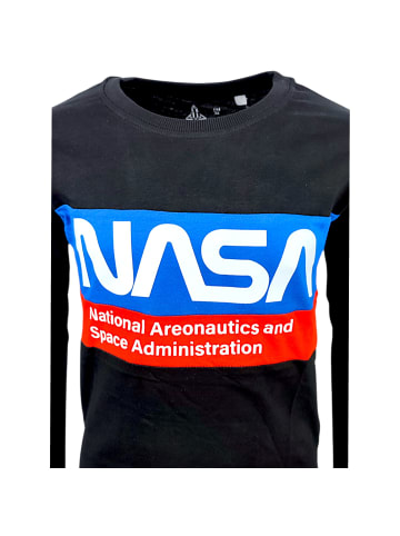 Nasa Langarmshirt NASA in Schwarz