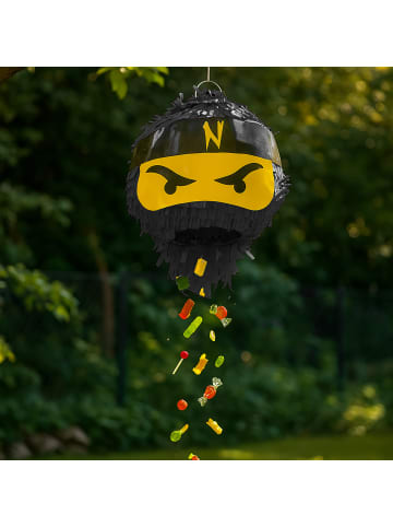 relaxdays 3-tlg. Pinata Set "Ninja" in Schwarz