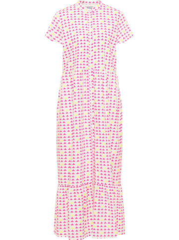 IZIA Damen Maxikleid Mit Allover-Print in Pink