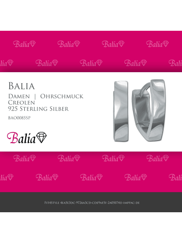 BALIA Silber 925 Damen Creolen Oval Ohrring ca. 2,4cm