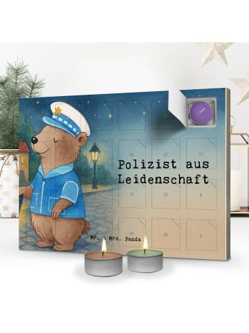 Mr. & Mrs. Panda adventskalender mit kerzen Polizist Leidenschaf... in Weiß