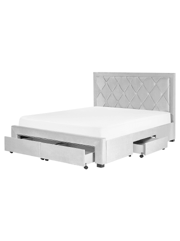 Beliani 7-tlg Doppelbett LIEVIN in Grau