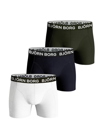 Björn Borg Boxershorts Solids Sammy 3er Pack in multicolor