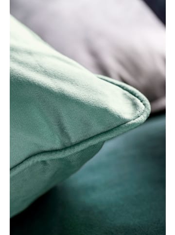 JACK Dekokissen 45x45cm Samt inkl. Füllung Einfarbig in Dunkelgrün