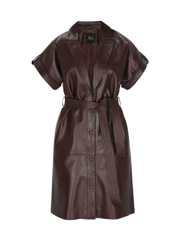 faina Women Dress in coffee brown