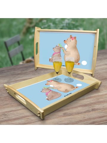 Mr. & Mrs. Panda Tablett Bär Kind ohne Spruch in Blau Pastell