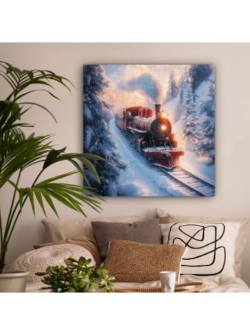 MuchoWow Leinwand Bilder Dunkelrot