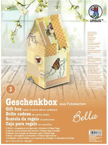 Buntpapierfabrik Ludwig Bähr Geschenkbox Bella 6,5x14,5x6,5cm Packung mit 5 Stück Motiv: 03