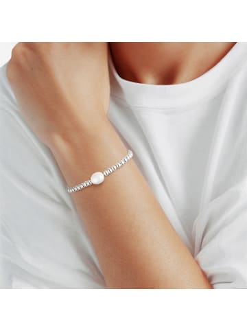 Yokoamii Armband aus Metall-Legierung mit Süßwasser-Zuchtperle in weiß