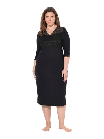 Ulla Popken Nachthemd in schwarz