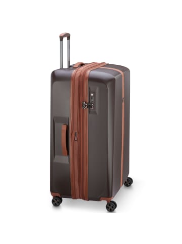 Delsey Promenade Hard 2.0 4 Rollen Trolley 82 cm mit Dehnfalte in schokolade