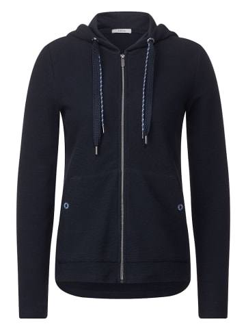 Cecil Kapuzen Sweatjacke in Blau