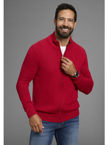 Man's World Strickjacke in dunkelrot