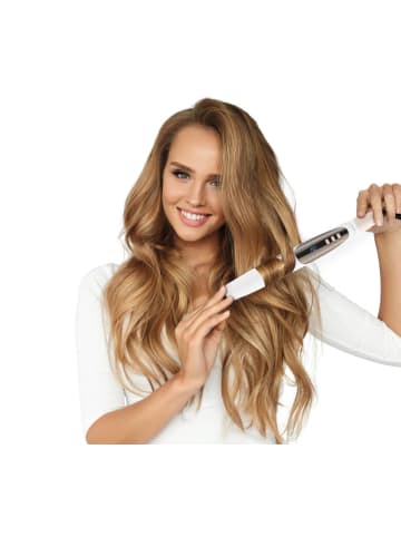 VITALmaxx Hair Styler Curl & Straight 3in1 50W weiß/rose Weiß