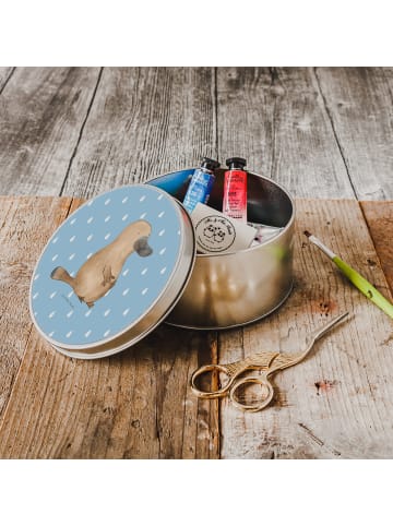 Mr. & Mrs. Panda Aufbewahrungsbox Schnabeltier Mut ohne Spruch in Blau Pastell