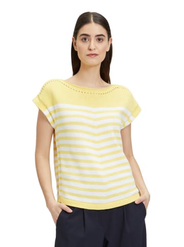 Betty Barclay Strick-Top mit Ringel in Patch Yellow/White
