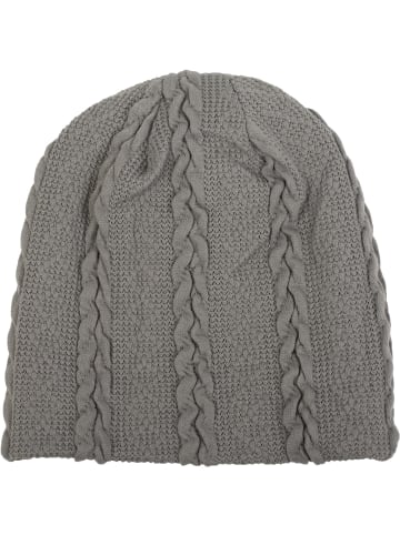 styleBREAKER Feinstrick Beanie Mütze in Grau