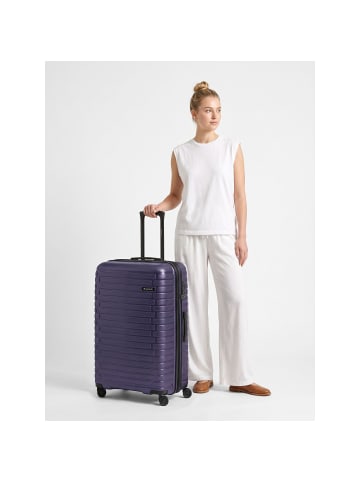 Pactastic Collection 04 THE LARGE + 4 Rollen Trolley L 75 cm mit Dehnfalte purple-metallic