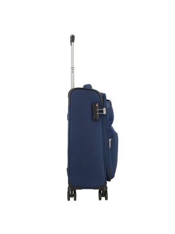 D&N Travel Line 6754 4-Rollen Kabinentrolley 55 cm in blau