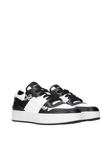 Jimmy Choo Schwarz Leder Low Top Sneaker