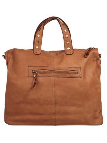 Samantha Look Umhängetasche echt Leder in cognac