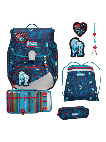 Scout Alpha Schulranzen-Set 4-teilig in White Unicorn