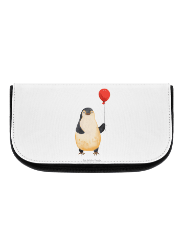 Mr. & Mrs. Panda Kosmetiktasche Pinguin Luftballon ohne Spruch in Weiß