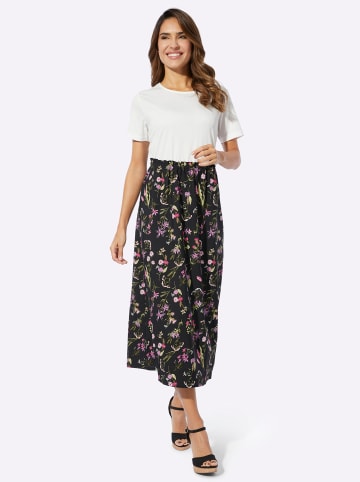 Sieh an! Kleid in ecru-schwarz-bedruckt