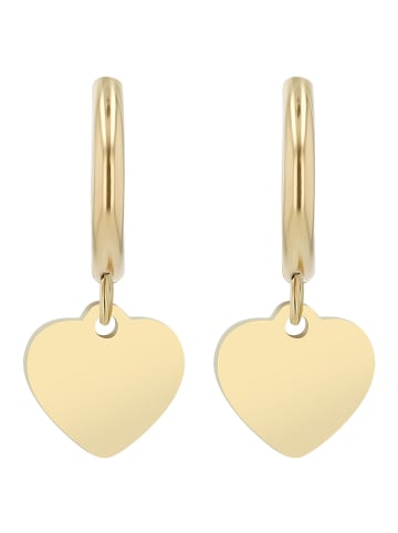 Adeliás Damen Anhänger – Herzanhänger aus Edelstahl in gold